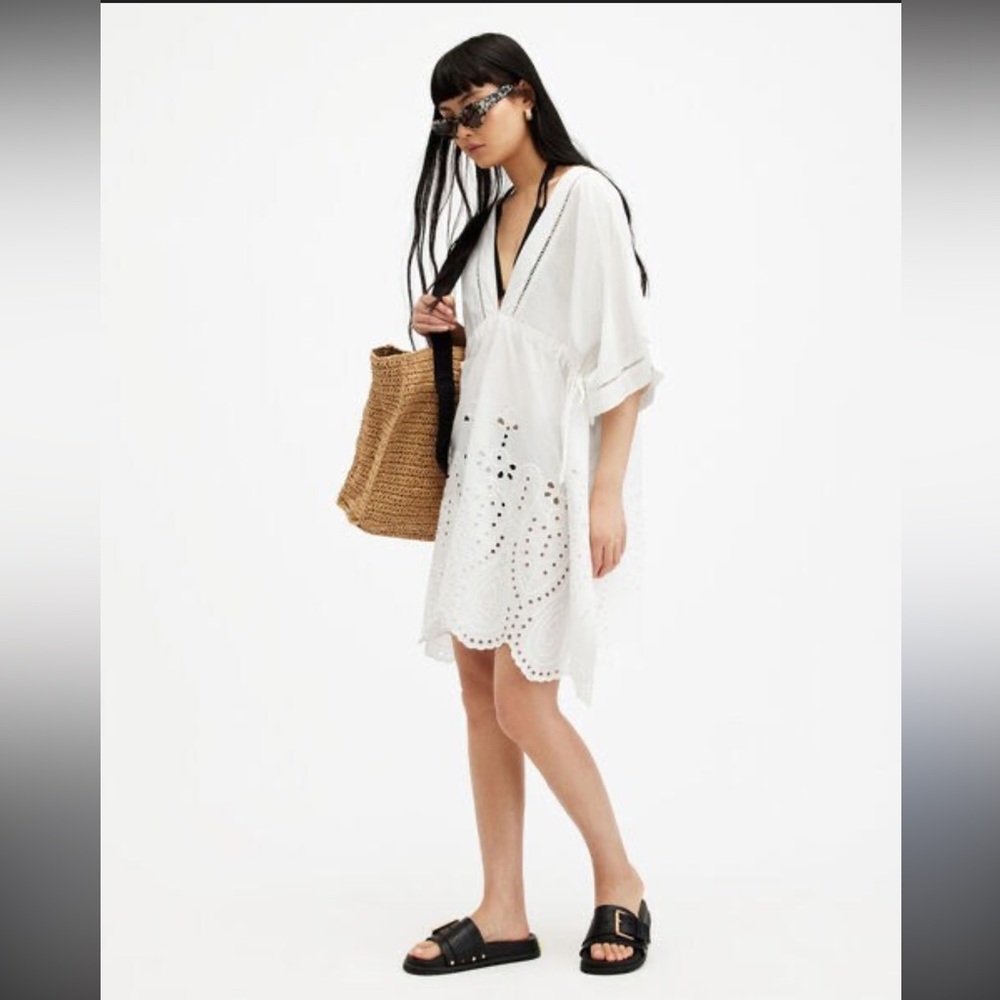 ALLSAINTS | Avalon Cotton Eyelet Cover-Up Tunic